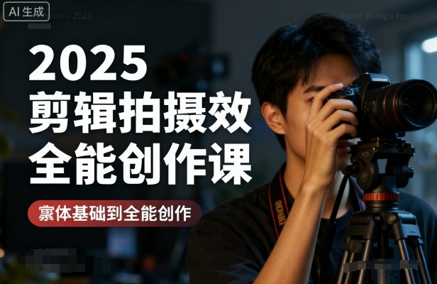 2025剪辑拍摄特效全能创作课，零基础到全能创作-项目网