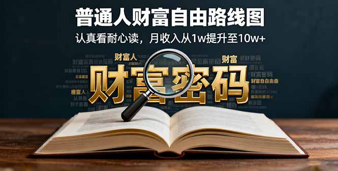 某付费文：普通人财富自由路线图，认真看耐心读，月收入从1w提升至10w+-项目网
