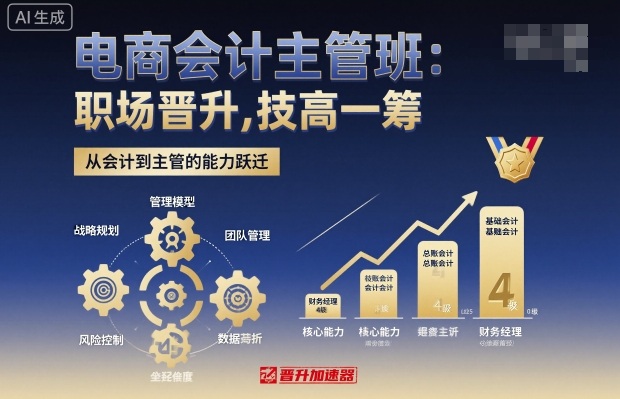 电商会计主管班，职场晋升，技高一筹-项目网