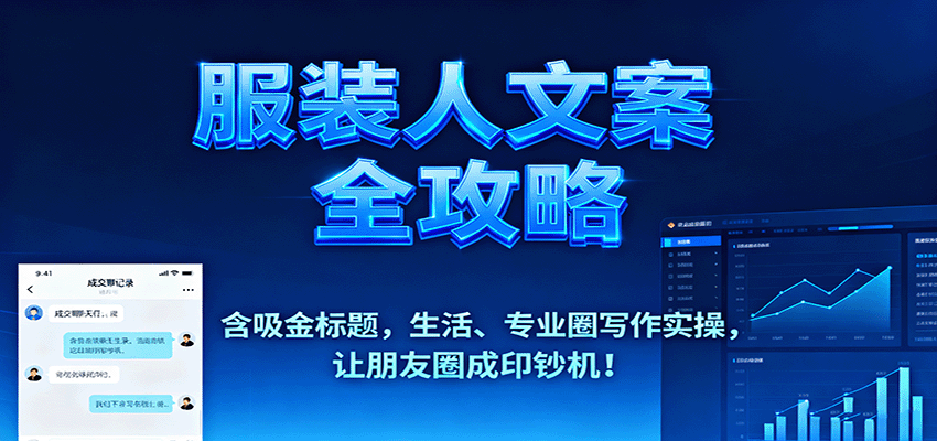 服装人文案全攻略，含吸金标题，生活、专业圈写作实操，让朋友圈成印钞机！-项目网