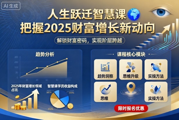 人生跃迁智慧课，把据2025财富增长新动向-项目网