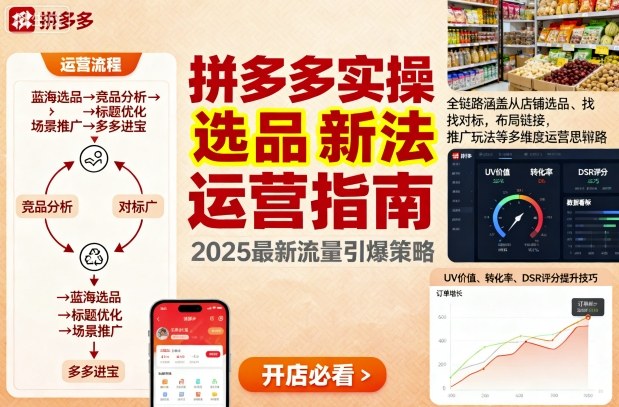 王校长9月12拼多多实操新玩法，全链路涵盖从店铺选品、找对标，布局链接，推广玩法等多维度运营思路-项目网