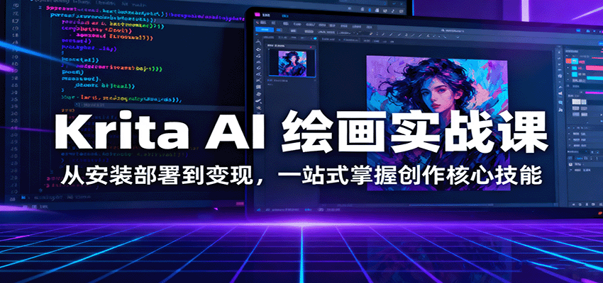 Krita AI 绘画实战课：从安装部署到变现，一站式掌握创作核心技能-项目网