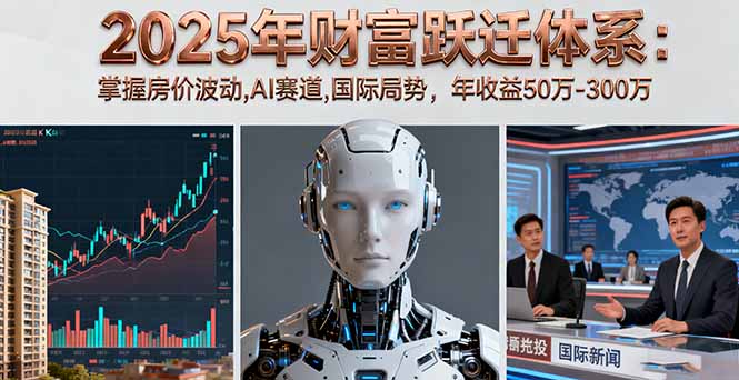 2025年财富跃迁体系：掌握房价波动,AI赛道,国际局势，年收益50万-300万-项目网