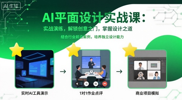 AI平面设计实战课，实战演练，解锁创意之门，掌握设计之道-项目网