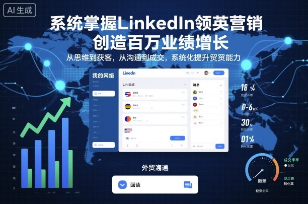 系统掌握LinkedIn领英营销，创造百万业绩增长，从思维到获客，从沟通到成交，系统化提升外贸能力-项目网