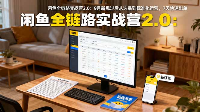 闲鱼全链路实战营2.0：9月新规过后从选品到标准化运营，7天快速出单-项目网
