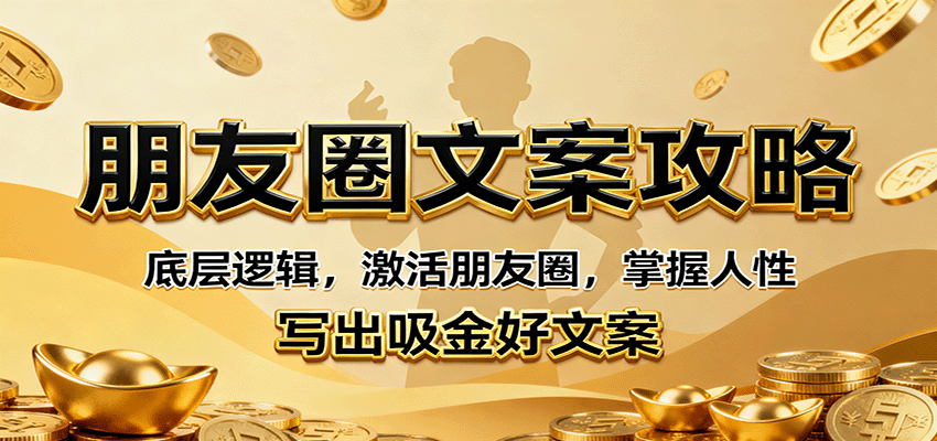 朋友圈文案攻略：底层逻辑，激活朋友圈，掌握人性，写出吸金好文案-项目网