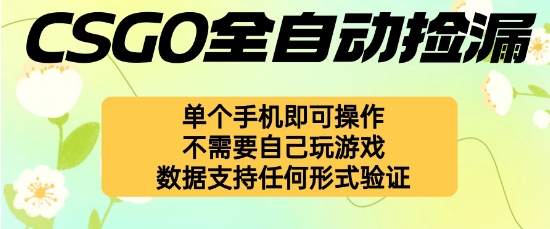自动挂G捡漏，不用自己挂G不用玩游戏，一个手机即可操作，新手小白轻松月入1W+【揭秘】-项目网