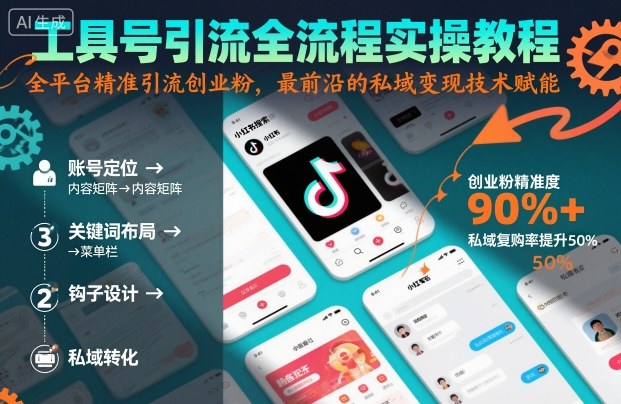 工具号引流全流程保姆级实操教程，全平台精准引流创业粉，最前沿的私域变现技术赋能-项目网