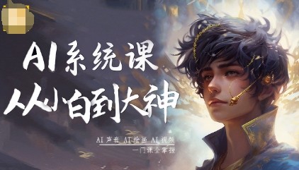 AI系统课程，从小白到大神系统学AI，AI声音-AI绘画-AI视频一门课全掌握-项目网