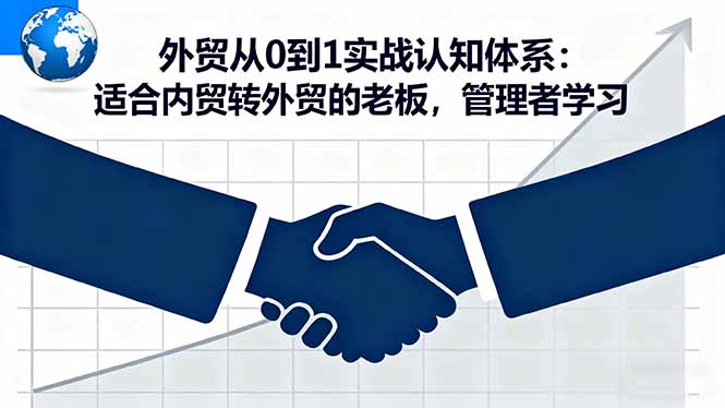 外贸从0到1实战认知体系：适合内贸转外贸的老板，管理者学习-项目网
