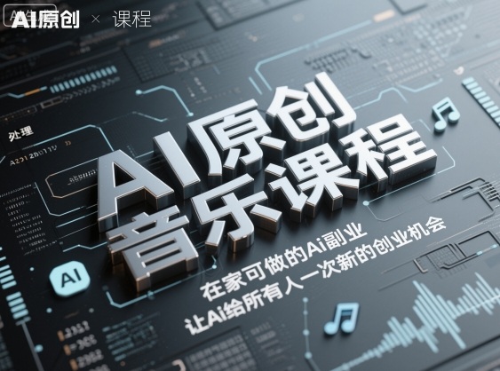 AI原创音乐课程，在家可做的Ai副业，让Ai给所有人一次新的创业机会-项目网