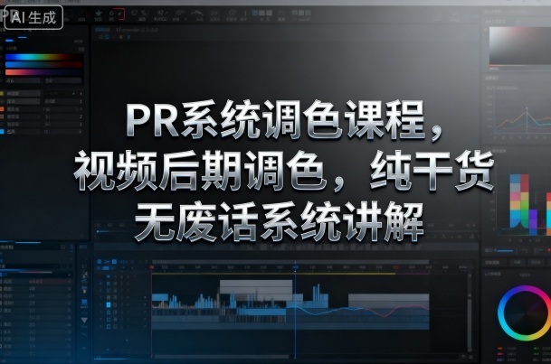 PR系统调色课程，视频后期调色，纯干货无废话系统讲解-项目网