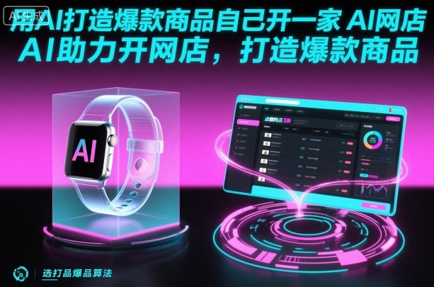 用AI打造爆款商品自己开一家AI网店，AI助力开网店，打造爆款商品-项目网