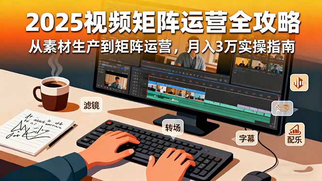 2025短视频矩阵运营全攻略：从素材生产到矩阵运营，月入3万实操指南-项目网