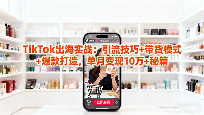 「TikTok出海实战」引流技巧+带货模式+爆款打造，单月变现10万+秘籍-项目网