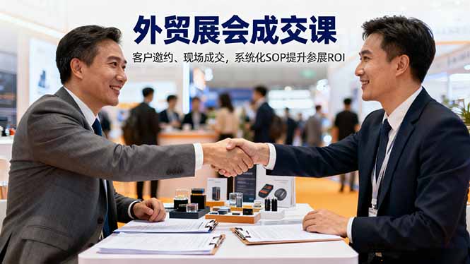 外贸展会成交课，含目标制定、客户邀约、现场成交，系统化SOP提升参展ROI-项目网