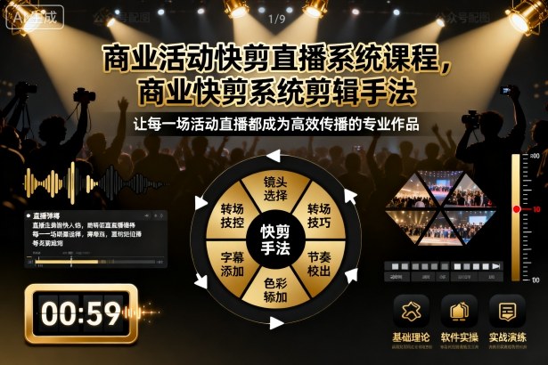 商业活动快剪直播系统课程，商业快剪系统剪辑手法-项目网