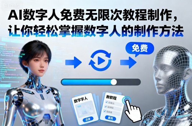AI数字人免费无限次教程制作，让你轻松掌握数字人的制作方法-项目网