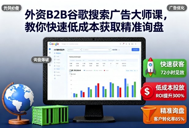 外资B2B谷歌搜索广告大师课，教你快速低成本获取精准询盘-项目网