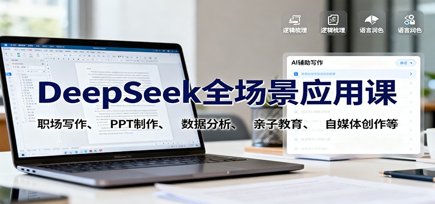 DeepSeek全场景应用课：职场写作、 PPT制作、数据分析、亲子教育、自媒体创作等-项目网