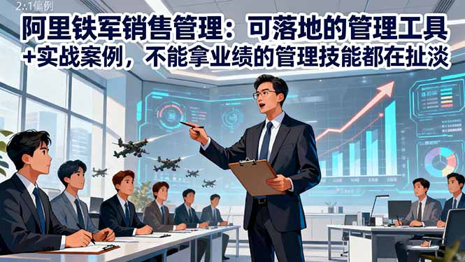 阿里铁军销售管理：可落地的管理工具+实战案例，不能拿业绩的管理都在扯淡-项目网