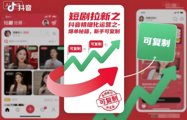 短剧拉新之抖音精细化运营之爆单秘籍，新手可复制-项目网