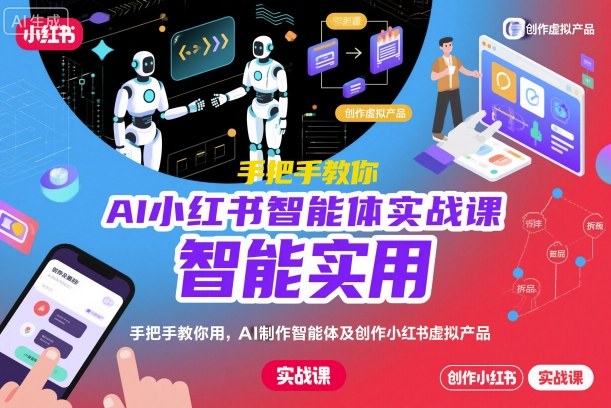 AI小红书智能体实战课，手把手教你用AI制作智能体及创作小红书虚拟产品，提效+内容商业化(更新)-项目网