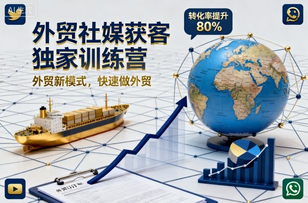 外贸社媒获客独家训练营，外贸新模式，快速做外贸(更新)-项目网
