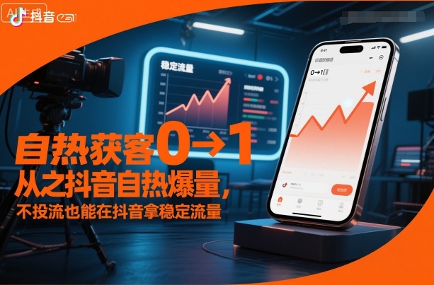 自热获客从0到1之抖音自热爆量，不投流也能在抖音拿稳定流量-项目网