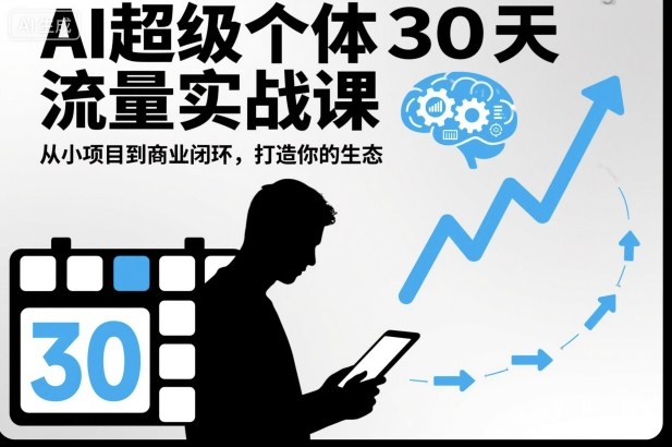 AI超级个体30天流量实战课，从小项目到商业闭环，打造你的生态-项目网