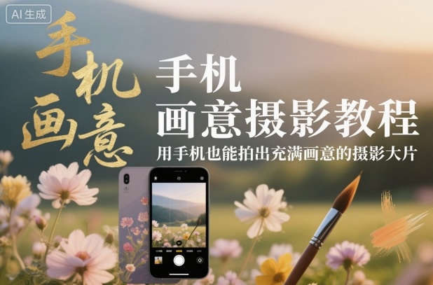 手机画意摄影教程，用手机也能拍出充满画意的摄影大片-项目网