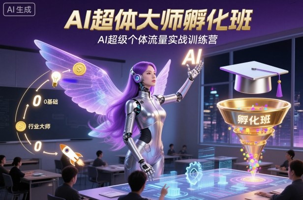 AI超体大师孵化班，AI超级个体流量实战训练营-项目网