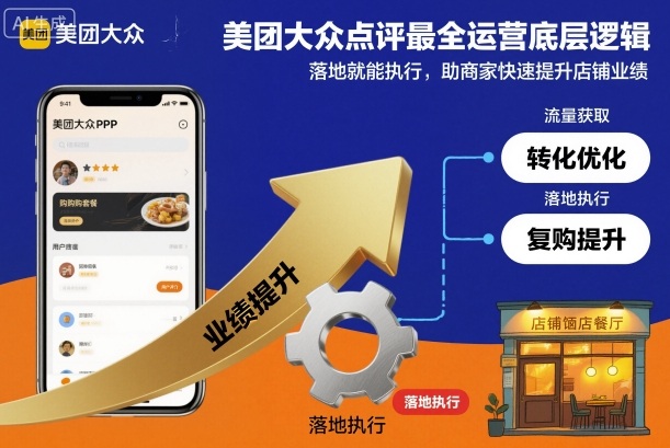 美团大众点评最全运营底层逻辑，落地就能执行，助商家快速提升店铺业绩-项目网