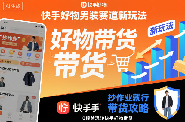 快手好物男装赛道新玩法，抄作业就行，0经验玩转快手好物带货-项目网