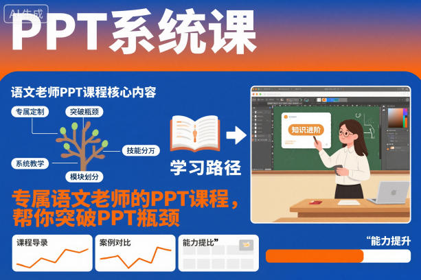 PPT系统课，专属语文老师的PPT课程，帮你突破PPT瓶颈-项目网