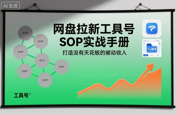网盘拉新工具号SOP实战手册，打造没有天花板的被动收入-项目网