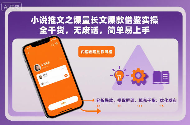 小说推文之爆量长文爆款借鉴实操，全干货，无废话，简单易上手-项目网