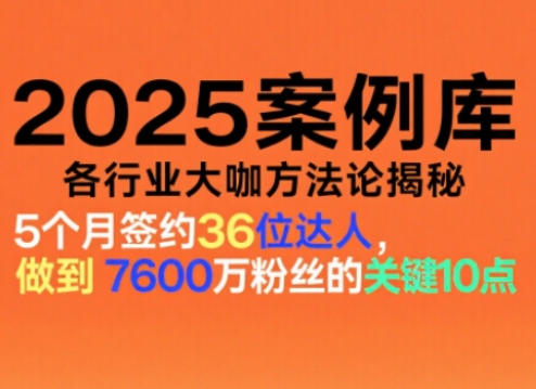 2025案例库，收录各行业大咖的方法论，各行业大咖方法论揭秘-项目网