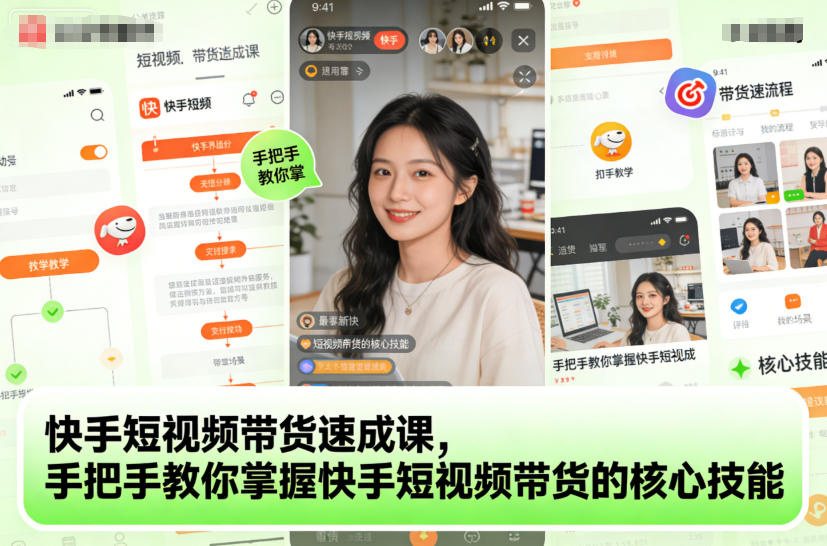 快手短视频带货速成课，手把手教你掌握快手短视频带货的核心技能-项目网