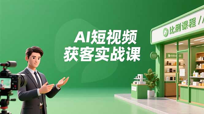 AI短视频获客实战课，数字人创作、实体行业应用、精准引流，30天获取客源月入6万+-项目网
