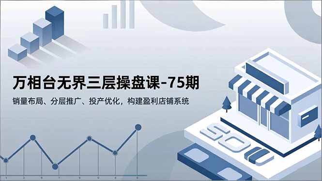 万相台无界三层操盘课-75期，销量布局、分层推广、投产优化，构建盈利店铺系统-项目网