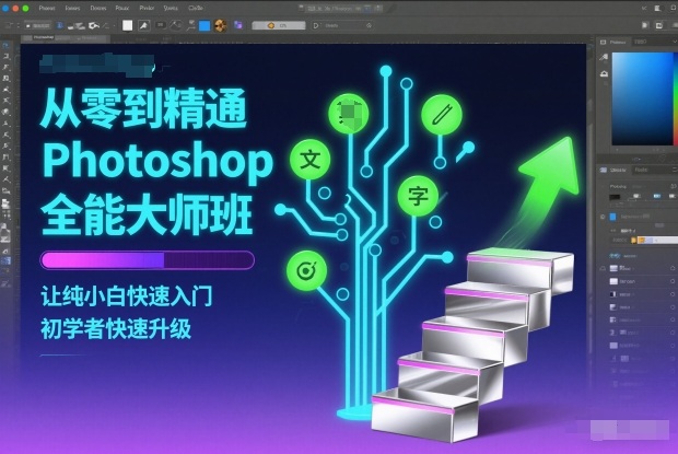 从零到精通Photoshop全能大师班，让纯小白快速入门，初学者快速升级-项目网