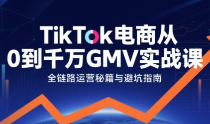 TikTok电商从0到千万GMV实战课，从0到1拆解实战秘籍(更新)-项目网