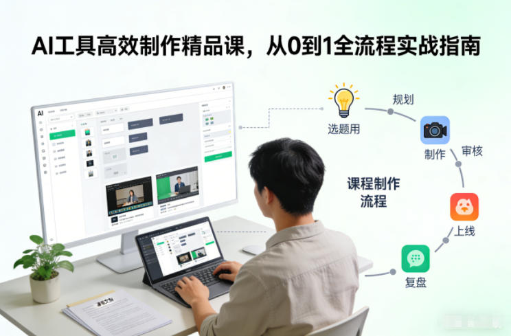 AI工具高效制作精品课，从0到1全流程实战指南-项目网