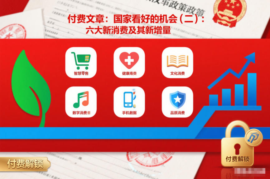 付费文章：国家看好的机会(二)：六大新消费及其新增量-项目网