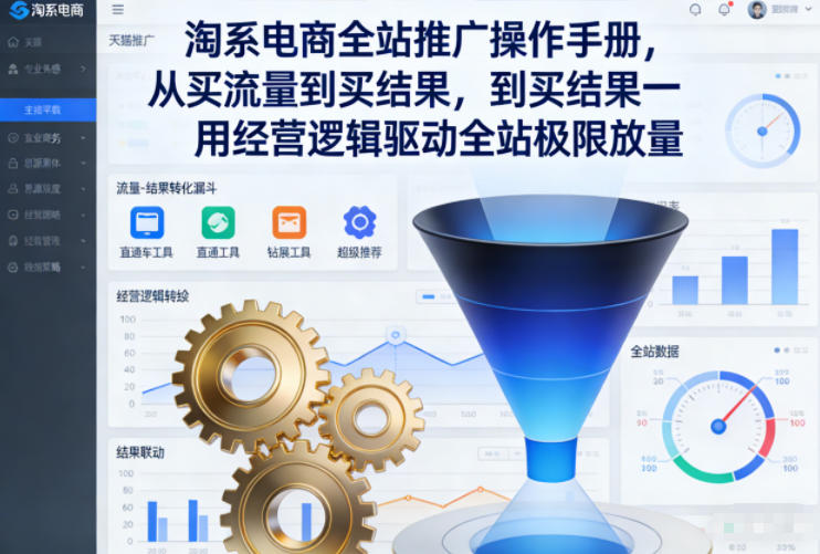 淘系电商全站推广操作手册，从买流量到买结果一用经营逻辑驱动全站极限放量-项目网