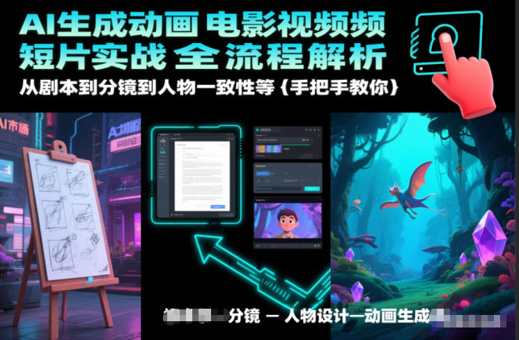 AI生成动画电影视频短片实战全流程解析，从剧本到分镜到人物一致性等手把手教你-项目网