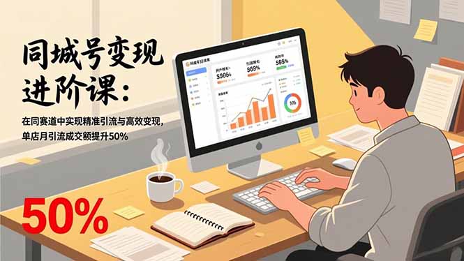 同城号变现进阶课：在同城赛道中实现精准引流与高效变现，单店月引流成交额提升50%-项目网